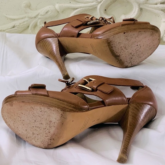 Coach Sofia Platform Sandal in Caramel Matte - Picture 10 of 13